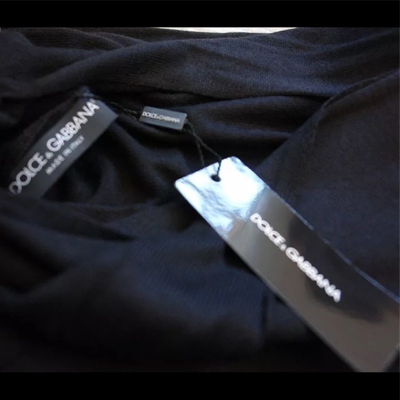 DOLCE & GABBANA CASHMERE Black Wrap Runway Sweater! $2850 NWT NEW w Tag Top OS S - Picture 3 of 8